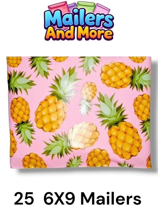 Other - 25 6X9 Pineapple Poly Mailers PRICE IS FIRM